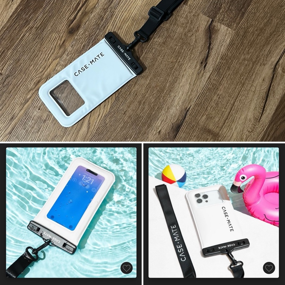 Case-Mate waterproof White and Black Phone Lanyard